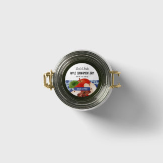 Cottage Apple Cinnamon Jam Deksel Label Sticker