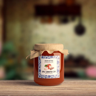 Cottage Apple Cinnamon Jam Product Label Sticker