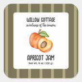 Cottage Apricot Jam Product Label Sticker (Voorkant)
