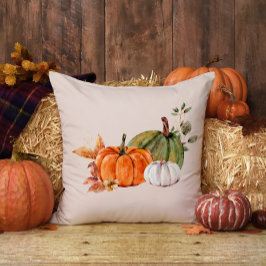 Cottage Autumn Pumpkins Floral Herfst Kussen