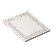 Cottage Bloom Monogram Notitieblok (Schuin)