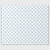 Cottage Blue Polka Dots on White Cadeaupapier (Vlak)