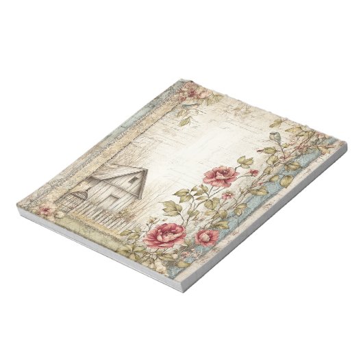  Cottage Boerderij Stationery Notitieblok (Linkerzijde)