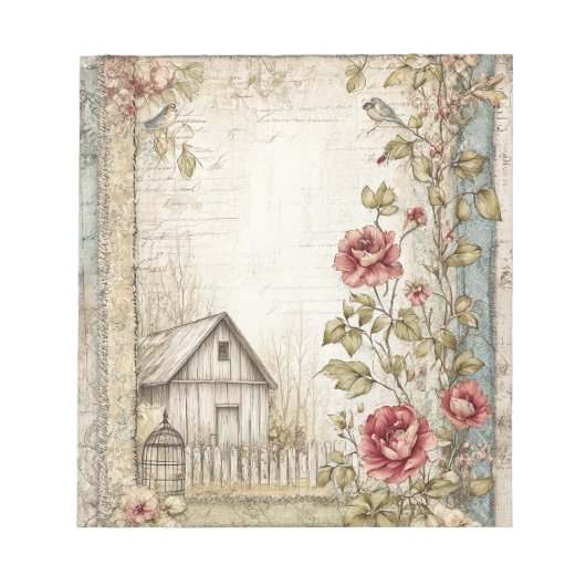  Cottage Boerderij Stationery Notitieblok (Voorkant)