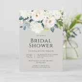 Cottage Boerderij Wit Bloemen Vrijgezellenfeest Kaart (Staand voorkant)