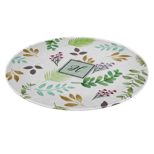 Cottage Botanische Initiaal Snijplank (Hoek)