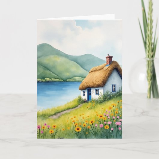 Cottage By The Loch View Card Kaart (Voorkant)