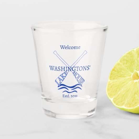 Cottage Cabin Lake House Drinkware Shot Glas (Voorkant)