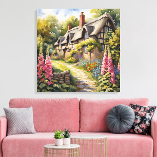 Cottage Canvas Art Afdruk