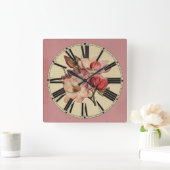 Cottage Chic Bloemen Wandklok (Huis)