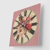 Cottage Chic Bloemen Wandklok (Hoek)