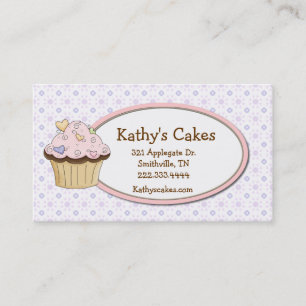 Cottage Chic Cupcake Bakkerij Loyaliteit Visitekaa Klantenkaartje