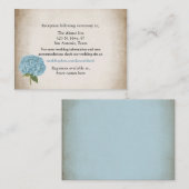 Cottage Chic Hydrangea Bruiloft Behuizing Kaart (Voorkant / Achterkant)