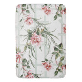 Cottage Chic roze Roses op Trellis Badmat (Voorkant Verticaal)