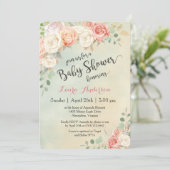 Cottage Chic  Rozen Baby shower Kaart (Staand voorkant)