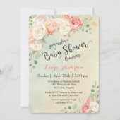 Cottage Chic  Rozen Baby shower Kaart (Voorkant)