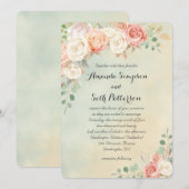 Cottage Chic Rozen bruiloft Kaart (Voorkant / Achterkant)