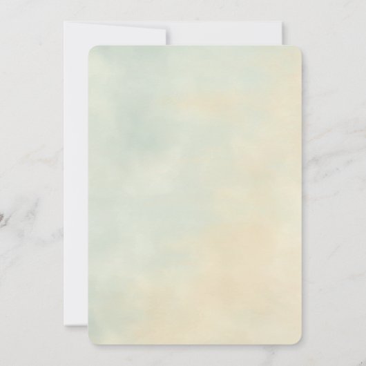 Cottage Chic Rozen bruiloft Kaart (Achterkant)