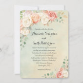 Cottage Chic  Rozen bruiloft Kaart (Voorkant)