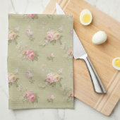 Cottage Chic Rozen Theedoek (Quarter Fold)