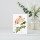 Cottage Chic Rozen Wedding Enclosure Informatiekaartje (Staand voorkant)