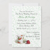 Cottage Chic Tea Party Invitation Kaart (Voorkant)