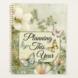 Cottage Chic Wildflower en Butterfly Jaarlijks Planner