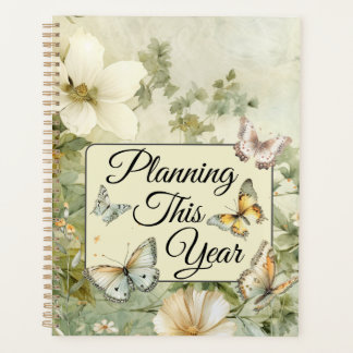 Cottage Chic Wildflower en Butterfly Jaarlijks Planner
