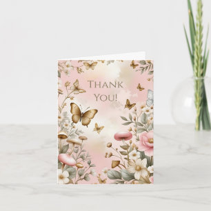 Cottage Core Baby Shower Dankbrief Bedankkaart