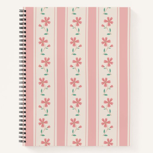 Cottage Core Bloemenpatroon Notitieboek (Voorkant)