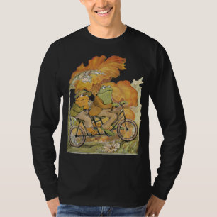 Cottage Core Frog vader en zoon fietstocht door Mu T-shirt