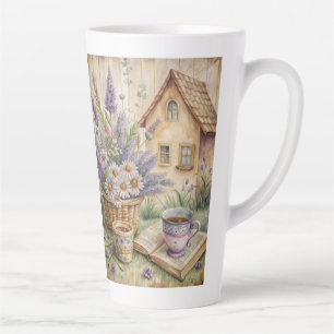 Cottage Core Lavendel Theehuis Latte Mok