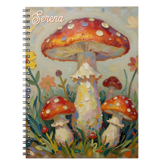  Cottage Core Mushroom Personalized  Notitieboek (Voorkant)