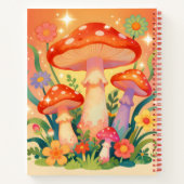 Cottage Core Mushrooms and Flowers Personalized Notitieboek (Achterkant)