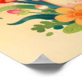 Cottage Core Mushrooms and Flowers Poster (Hoek)