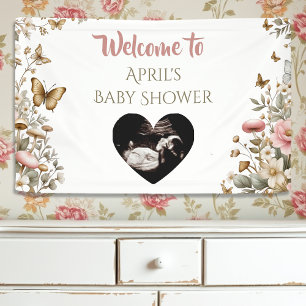 Cottage Core Paddenstoelen en Bloemen   Welkom Spandoek