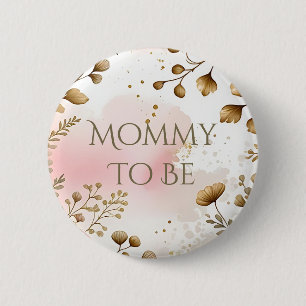 Cottage Core Paddenstoelen en Bloemen   Wordt Mama Ronde Button 5,7 Cm