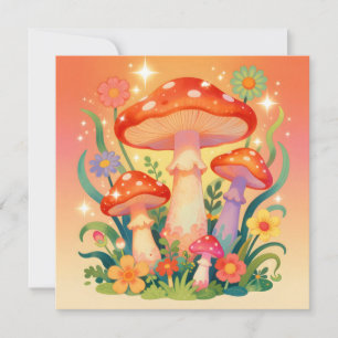 Cottage Core Paddenstoelen en Vlinder Dekbed