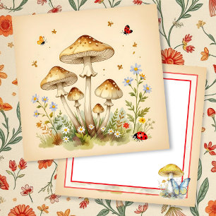 Cottage Core   Sprookjes Thema Blanko Notitiekaartje