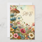 Cottage Core Vintage bruiloft Kaart (Achterkant)