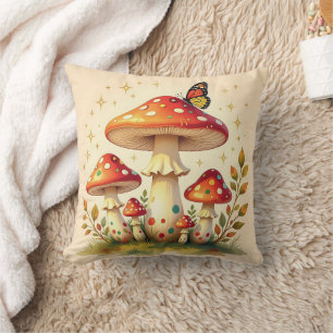 Cottage Core Vintage Paddenstoelen Kunst Kussen
