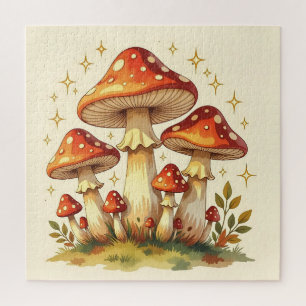 Cottage Core Vintage Paddenstoelen Legpuzzel