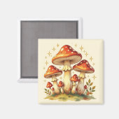 Cottage Core Vintage Paddenstoelen Magneet (Voorkant / Achterkant)