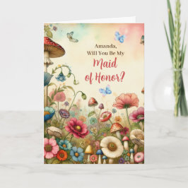 Cottage Core Vintage Wil je mijn getuige zijn? Kaart