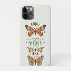 Cottage-core vlinders genieten van waar je bent Case-Mate iPhone case