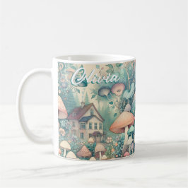  Cottage Core Whimsical Village gepersonaliseerd Koffiemok
