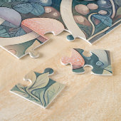 Cottage Core Whimsical Village Legpuzzel (Zijkant)