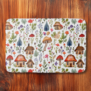 Cottage Core Whimsical Village, Paddenstoelen, Nat Badmat