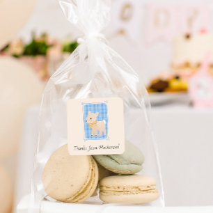 Cottage Core Woodland Deer Baby shower Vierkante Sticker