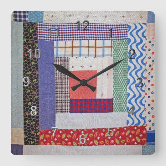 Cottage Craft Vierkante Klok (Voorkant)